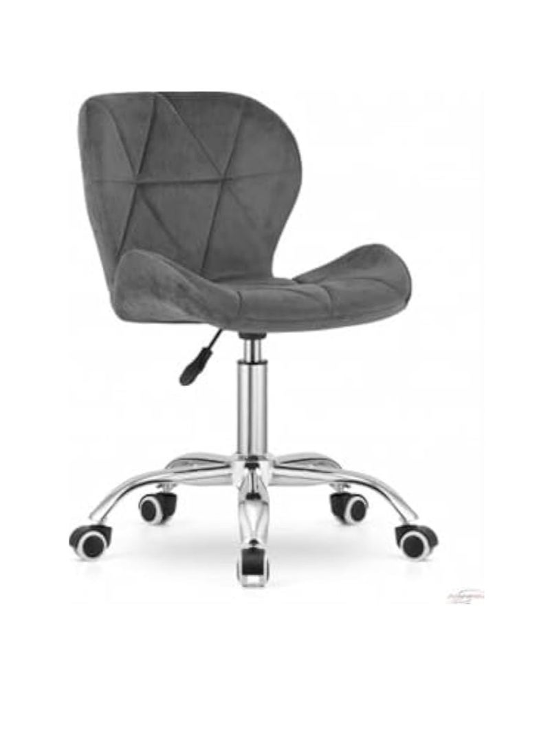 ماتراتزن | كرسي مكتب كمبيوتر من قماش مخملي رمادي، قابل للتعديل الارتفاع، مقعد منجد، كرسي دوار، مناسب للمكتب المنزلي