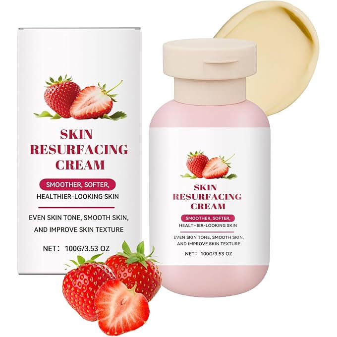 YOOJ Strawberry Skin Resurfacing Cream for Legs & Arms, Smoothing Moisturizing Body Care for Rough Skin & Goose Bumps, Hydrating Softening Body Lotion 3.53 OZ - Image 1