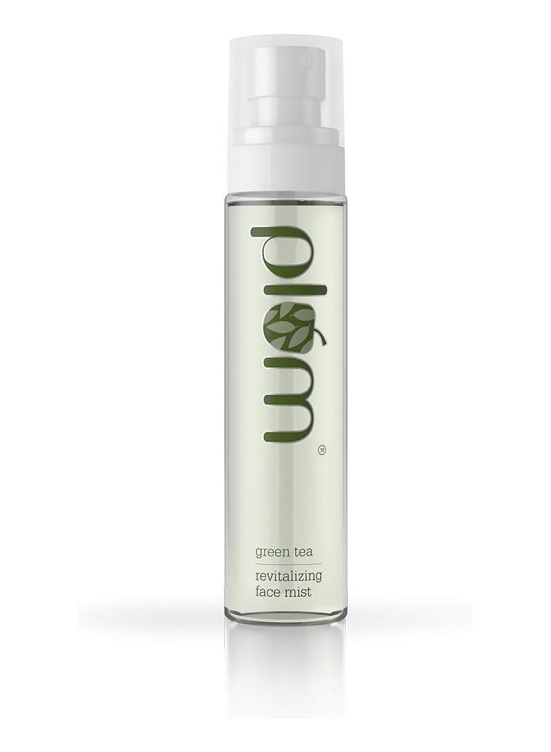 Plum Face Mist Green Tea Revitalizing Face Mist Normal Oily Acne-Prone Combination Skin Make-up Setting Spray  Green Tea Aloe Vera 100% Vegan Phthalate Free Paraben Free 100ml - Image 1