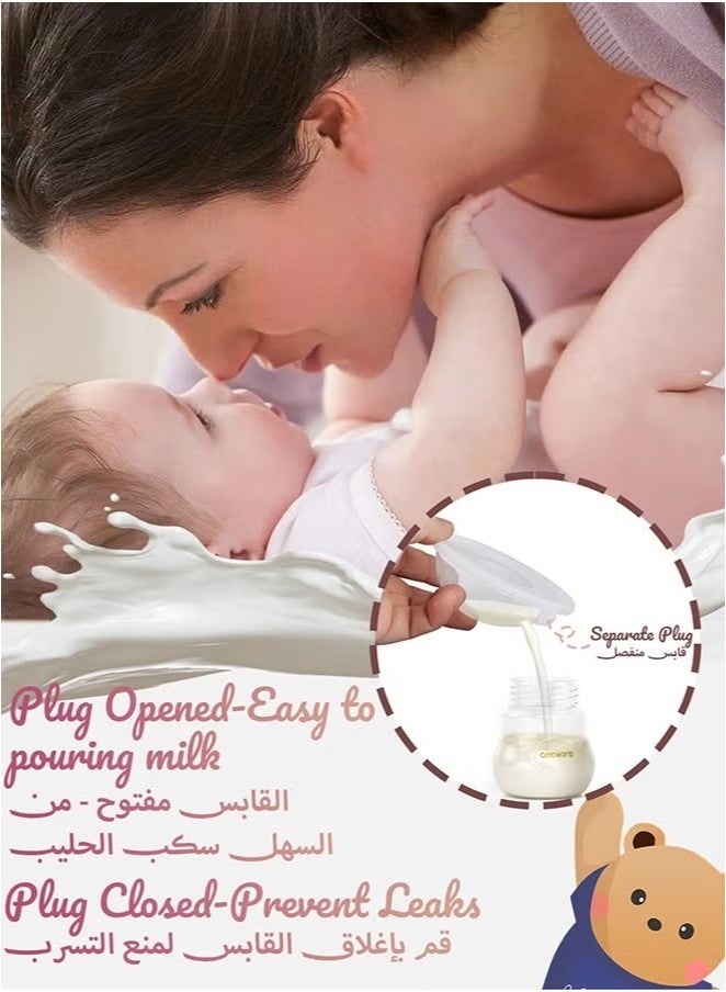 Gonice Upgrade Version Breast Milk Shells With Anti-Flow Stopper - 2 Shells - Image 2