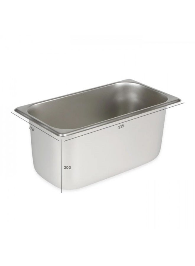 SOFIA REFRIGERATION GN Pan/Tray 1/3 20cm Stainless Steel Food Container Food Warmer, Food Storage, For Catering and Kitchen Use - Image 1