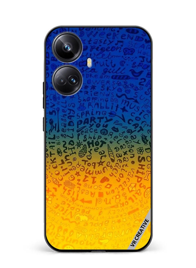 VR CREATIVE Protective Case Cover For Realme 10 Pro Plus Words Mixture Design Multicolour - Image 1