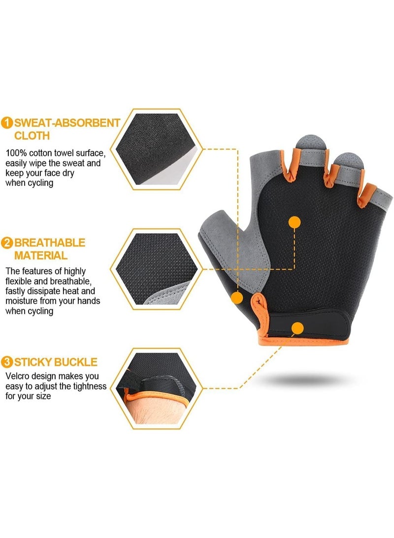 ALCOACH Cycling Gloves for Men and Women,Sports Cycling Gloves, Non-Slip Shock-Absorbing Half Finger Fitness Gloves, Mountain Road Bike Gloves, Breathable Training Gloves - Image 5