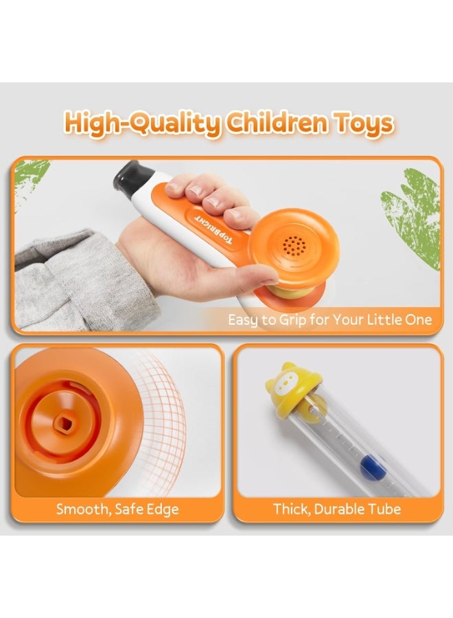 توب برايت لعبة مونتيسوري 3 في 1 للأطفال الصغار مع صافرة، نفخ الكرة، كرات أنابيب النفخ العائمة – لعبة حسية للأطفال، المهارات الحركية الدقيقة، هدايا تعليمية تعليمية للأولاد والبنات بعمر 3+ عامًا - Image 5