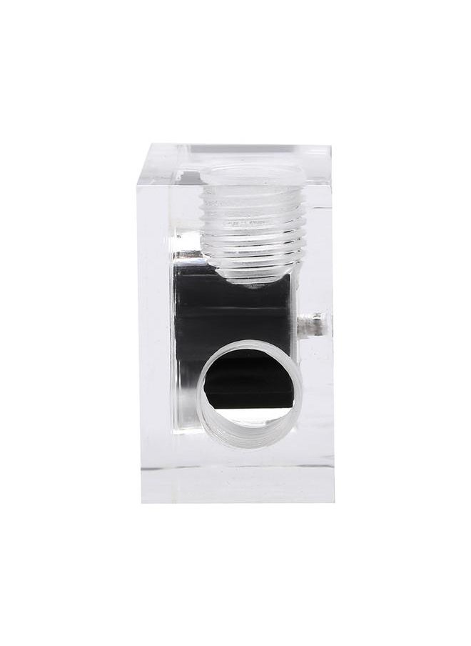12 Impellers Flow Meter Indicator for PC Water Cooling System G1/4" Thread Quadrate (Black)