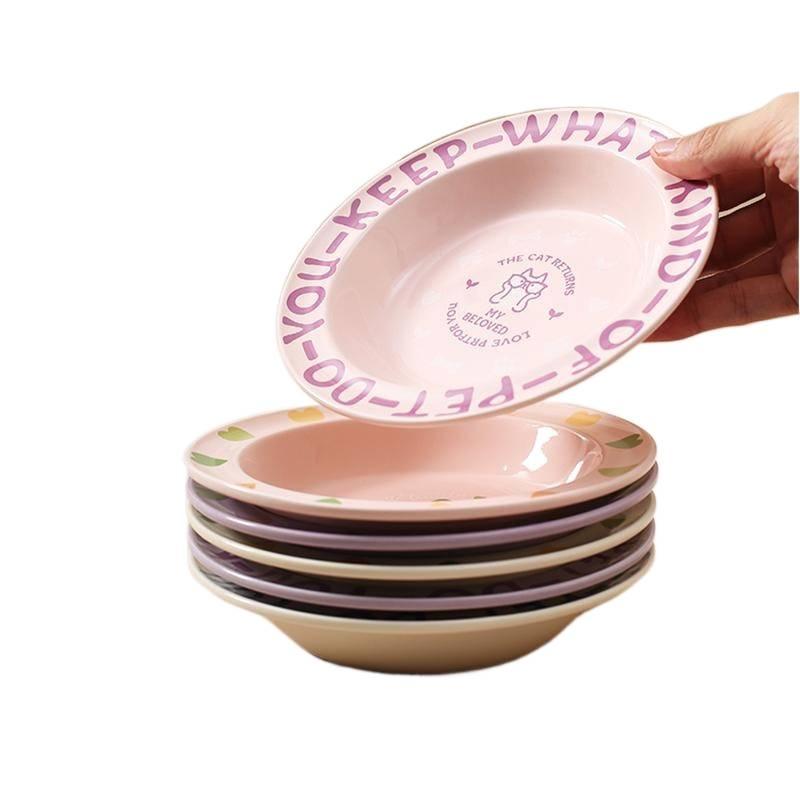 Purple Raised Cat Bowl with Raised Stand Easy Clean Bowl Floor Mat Use Food and Water Daily Feeding Indoor Feeding Home Use Pet Feeding Accessory for Cats and Dogs - Image 4