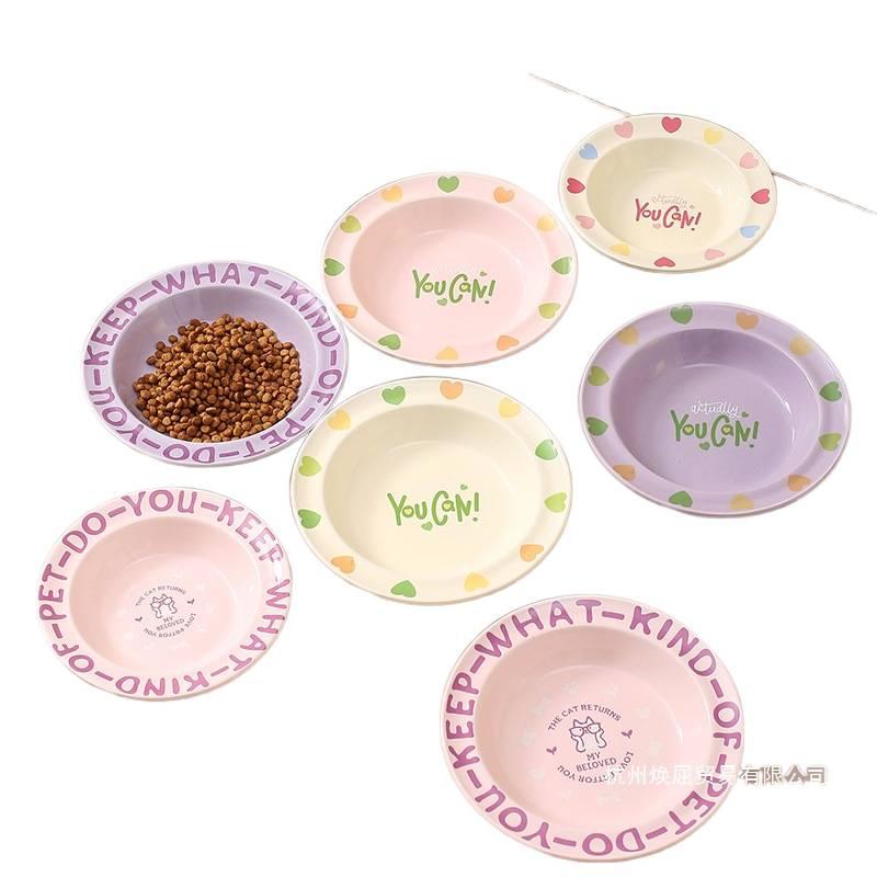 Purple Raised Cat Bowl with Raised Stand Easy Clean Bowl Floor Mat Use Food and Water Daily Feeding Indoor Feeding Home Use Pet Feeding Accessory for Cats and Dogs - Image 2