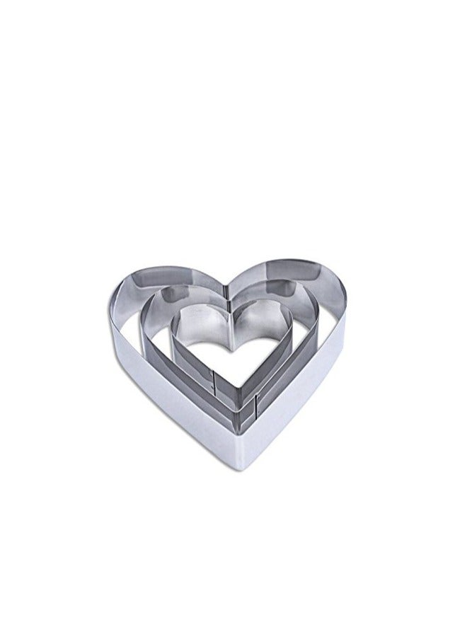 Set of 3 Heart Shape Rings - Cake Ring  - Image 3