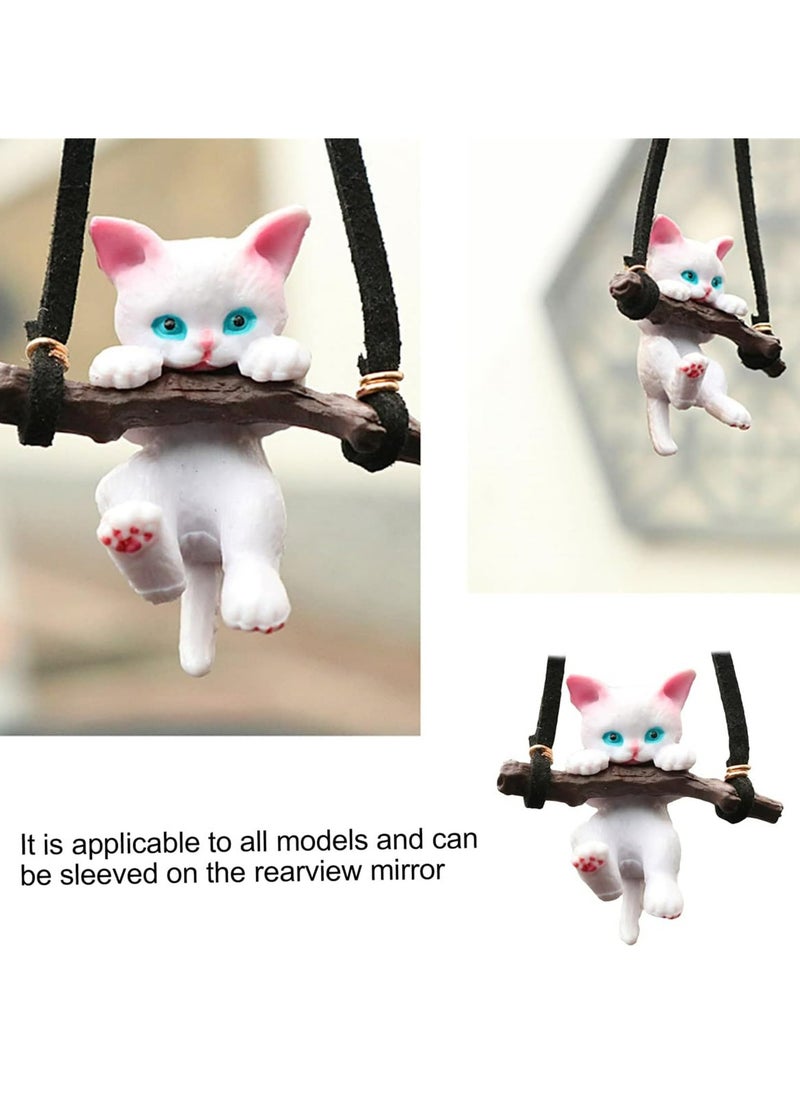 CMGTYYD - Car Hanging Ornament, Cute Branch Cat Car Pendant, Car Hanging Accessories, Funny Car Rear View Mirror Decoration, Car Interior Decoration, Car Charm Cute Car Mirror Hanging Accessories - Image 1