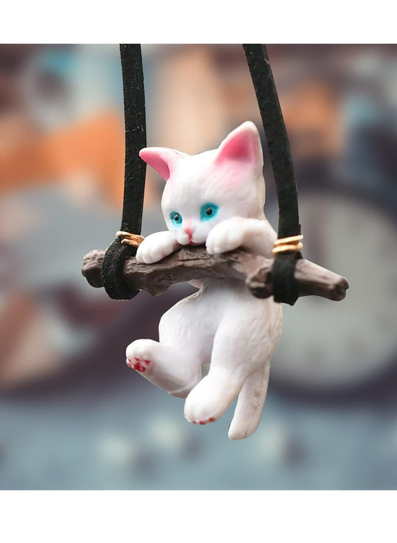 CMGTYYD - Car Hanging Ornament, Cute Branch Cat Car Pendant, Car Hanging Accessories, Funny Car Rear View Mirror Decoration, Car Interior Decoration, Car Charm Cute Car Mirror Hanging Accessories - Image 1
