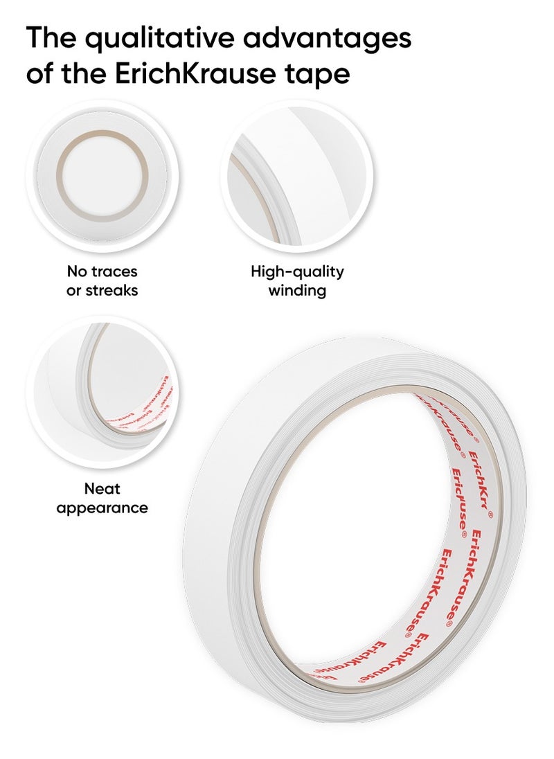 Double-sided tape, transparent, 18mmx12m (shrink 1 pc)