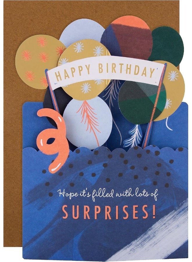 UK Greetings Classic 3D Pop-Up Balloons Happy Birthday Card - Image 3