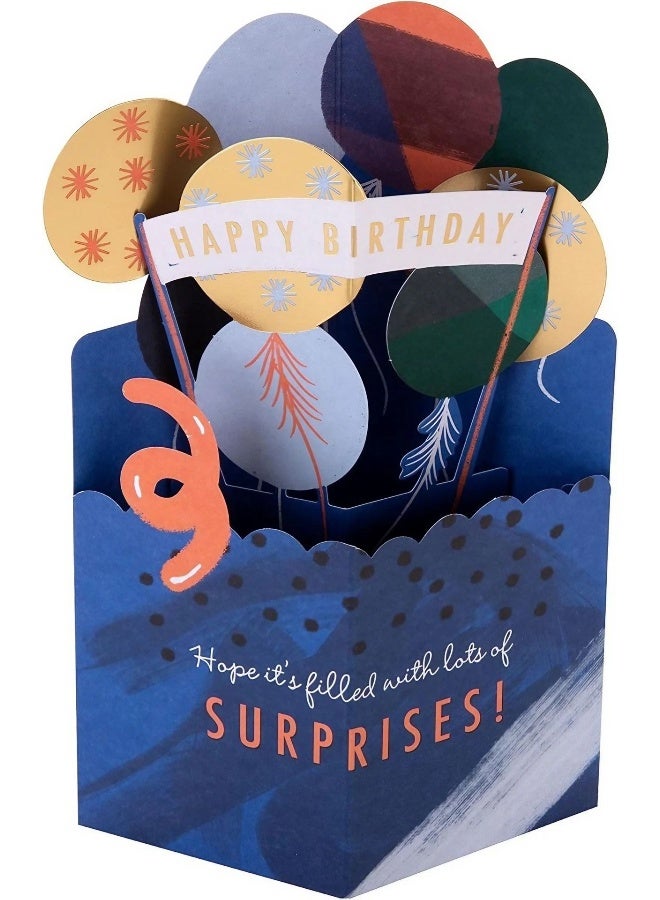 UK Greetings Classic 3D Pop-Up Balloons Happy Birthday Card - Image 2