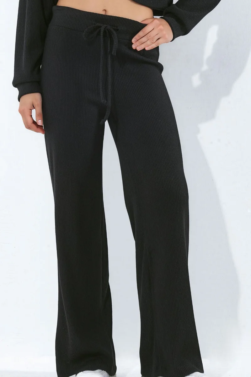 BUSEM Women's Elastic Waist Straight Pants