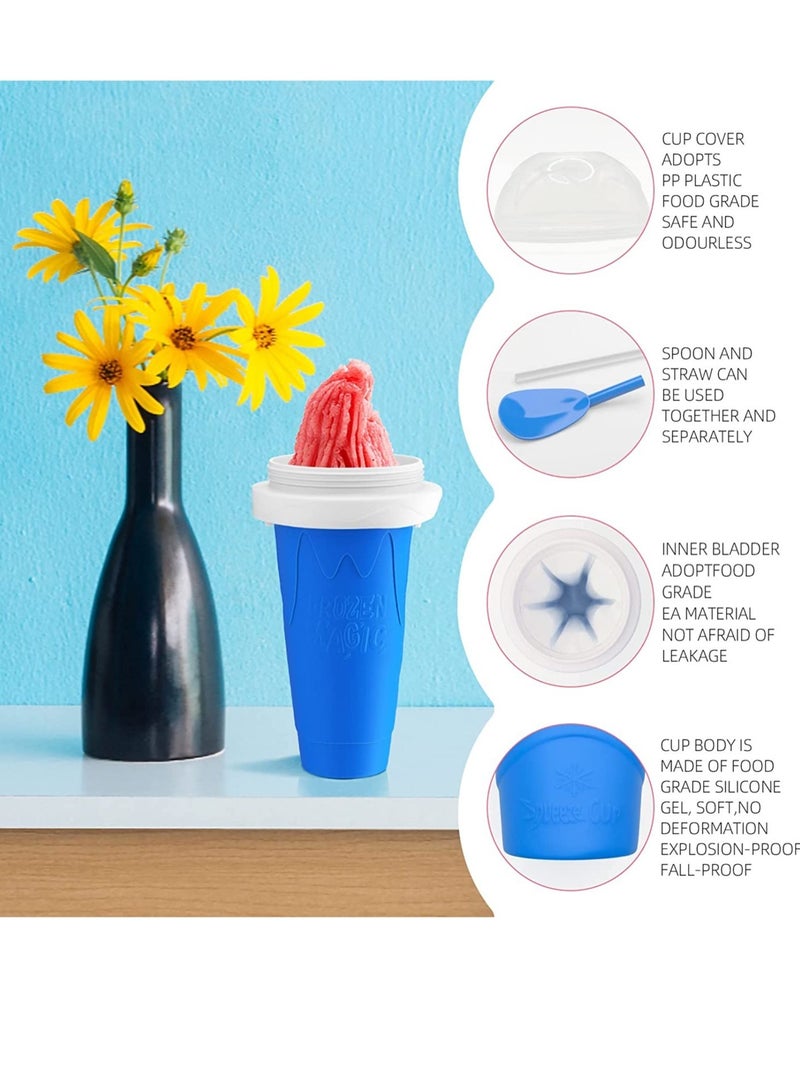 إلترازون Slushy Maker Cup, Slushy Maker Ice Frozen Squeeze Cup Cooling Maker Cup Freeze Mug Milkshake Smoothie Mug - Image 5