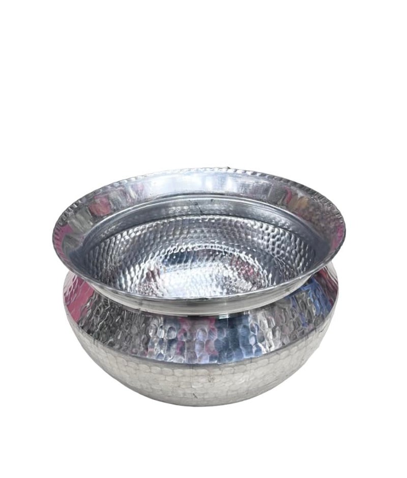 COOKWARE PARADISE Hammered Handi for Cooking I Aluminium Biriyani Pot (14.13 inch) - Image 2