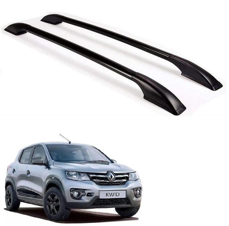 SPREADX مجموعة قضبان سقف معدنية سوداء غير مثقوبة مناسبة لسيارة رينو كوايد - Image 1