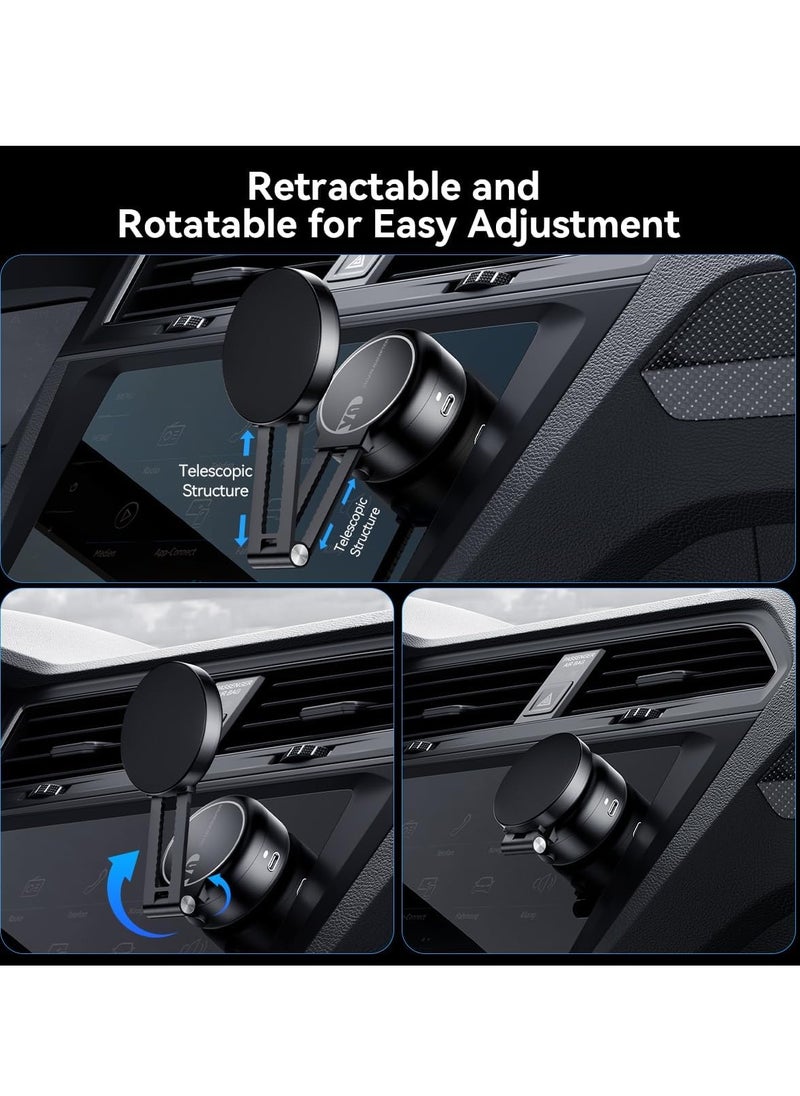 Necomi - Electric Vacuum Magnetic Suction Phone Holder, Adjustable and Foldable Car Mount,Strong Magnetic Car Phone Holder - Image 1