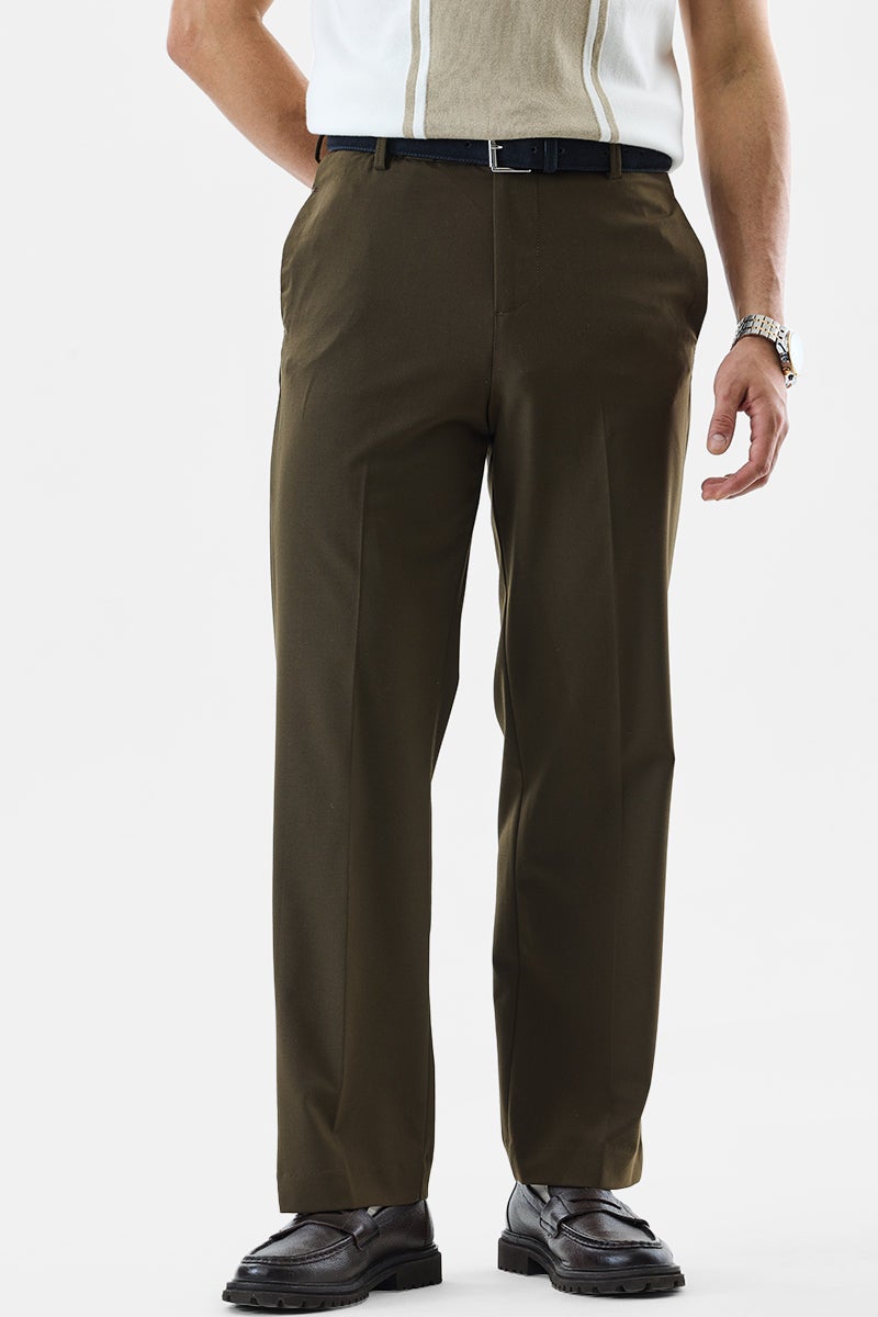 SNITCH Flared Regular Fit Luxe Trousers - Image 1