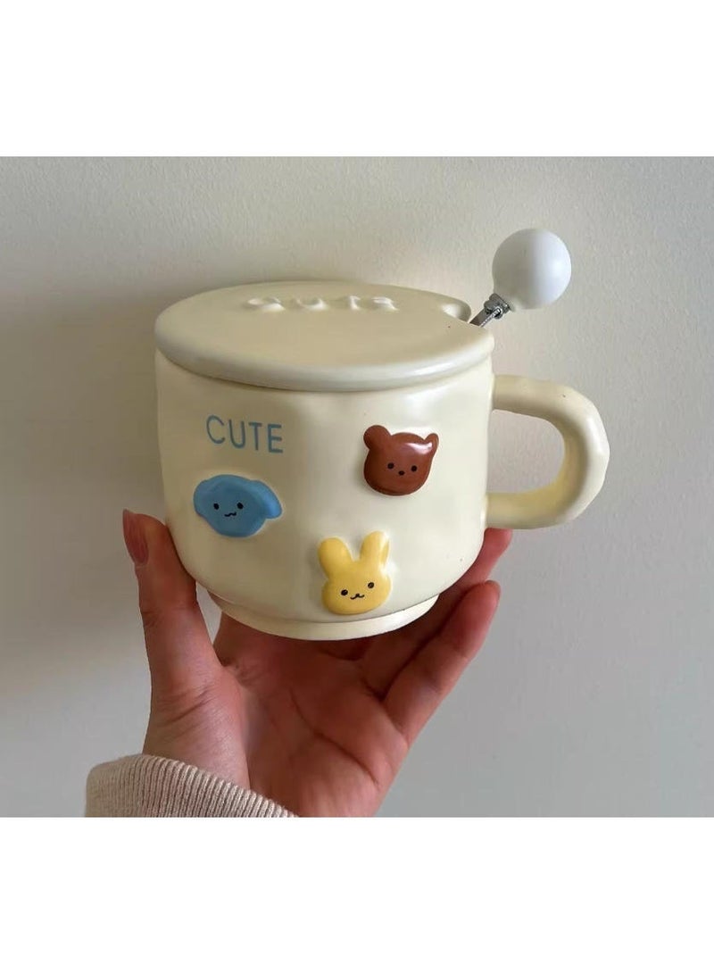 Cute Cartoon Animal Ceramic Mug, 340ml, Microwave & Dishwasher Safe, Gift Coffee Cup - Image 2
