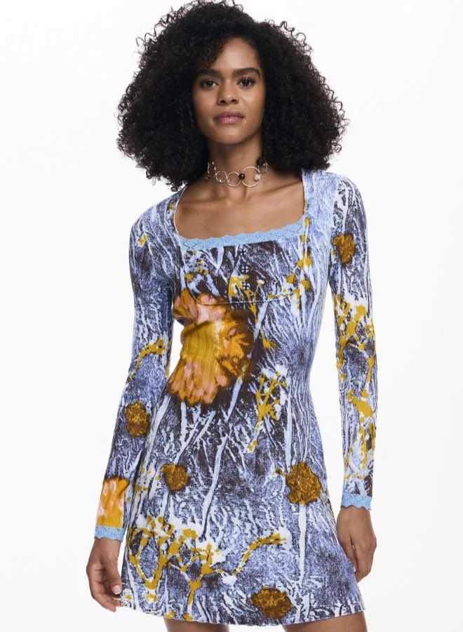 ديسيجوال فستان مضلع بأزرار