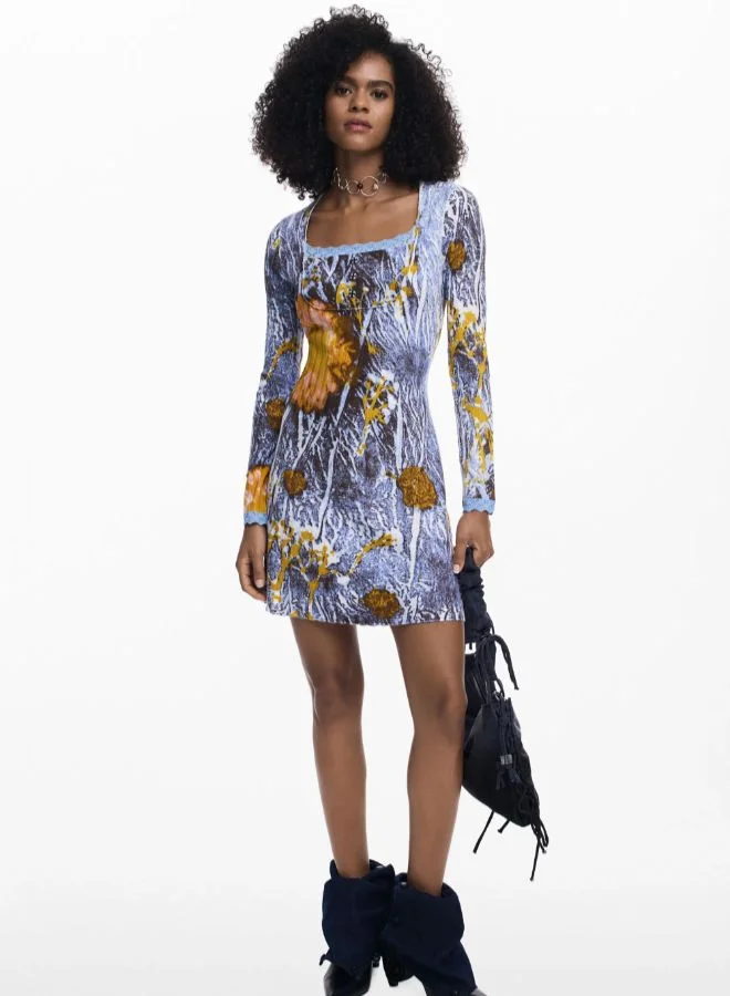 ديسيجوال فستان مضلع بأزرار