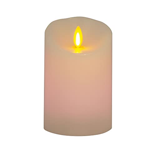 Luminara Flameless Color Changing LED Candle 3 x 45 Real Wax Moving Flame Battery Operated with 18 Button Remote Unscented Safe - Image 1