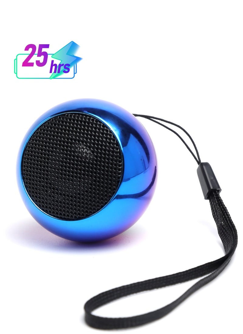 Generic - Mini wireless speaker HD sound quality Plated blue - Image 1