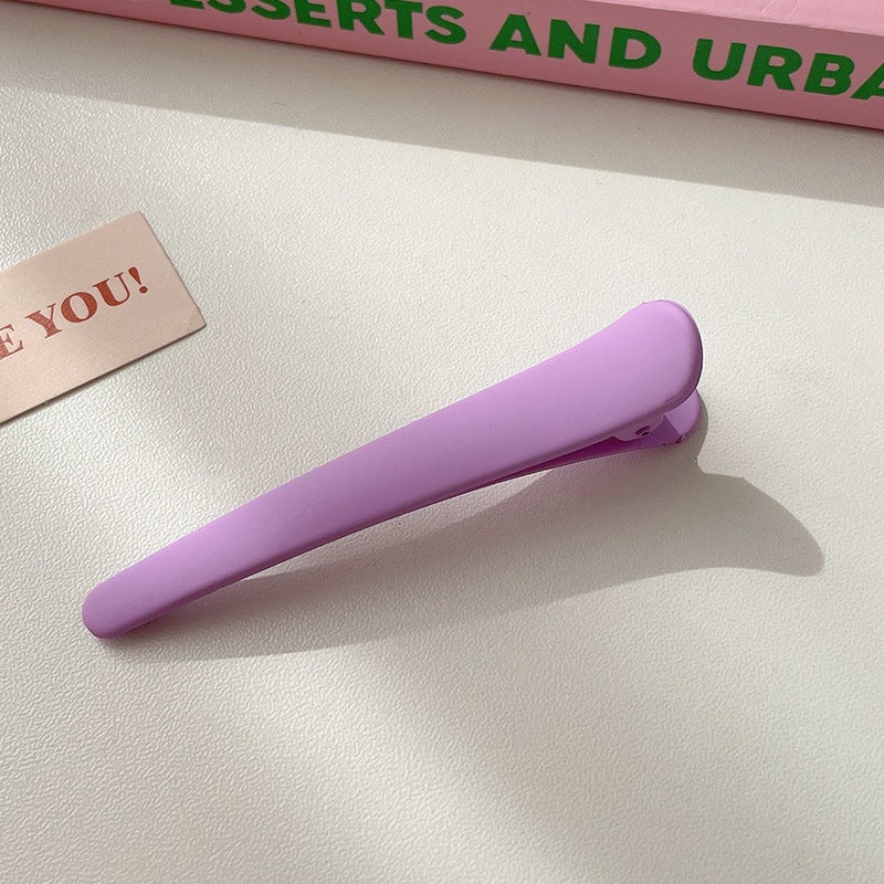 Generic Korean Colorful Hair Clips Candy Matte Simple Style F8012-03# Purple Hairpin (Picture Carpboard is Special for Photography)