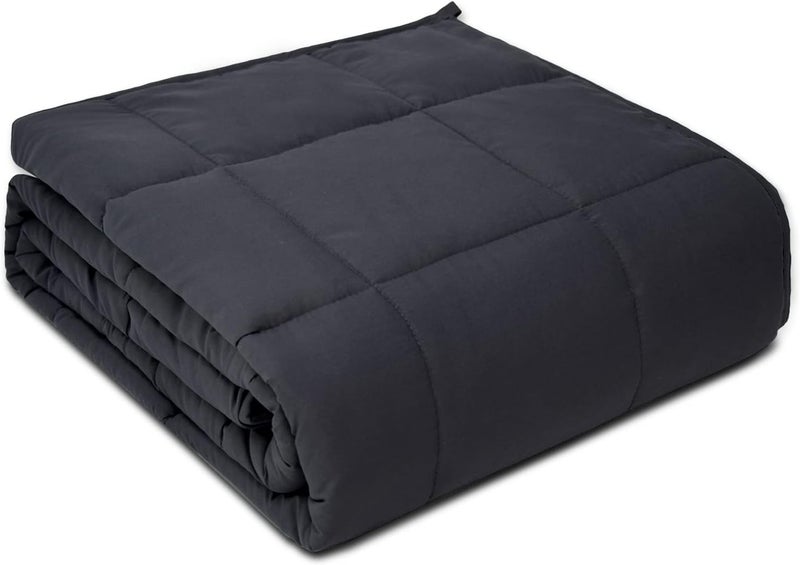 PRETTY NIGHT Assorted trendy color picks Weighted Blanket 12lbs Twin Size Dark Grey 48"x72"for Adults Heavy Blanket are Comfortable and Cozy Detachable clean - Image 1