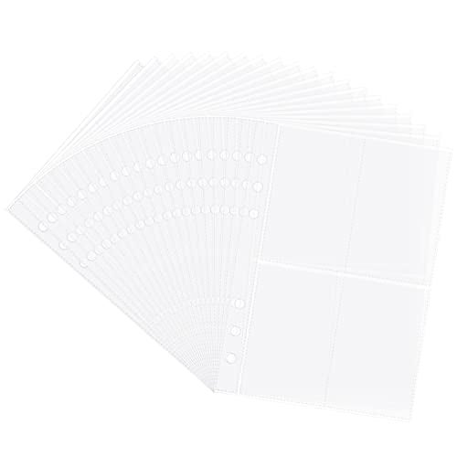 LingLingo Clear Double-Sided Refill Inner Pages for Transparent Jewelry Storage Book 6 Ring Binder, 20 Sheets 160 Pockets - Image 1