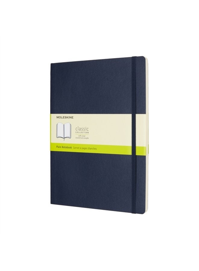 Moleskine Sapphire Blue Extra Large Plain Notebook Soft - Paperback
