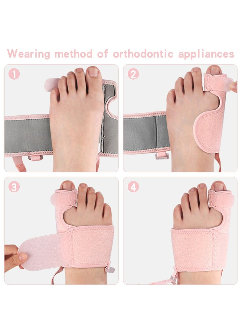 CMGTYYD Bunion Corrector, Hallux Valgus Corrector, Pink Adjustable Bunion Splint, Toe Separators Silicone, Toe Protectors Silicone, 6 Piece Set Orthopedic Bunion Correction for Men and Women (Pink)  - Image 2