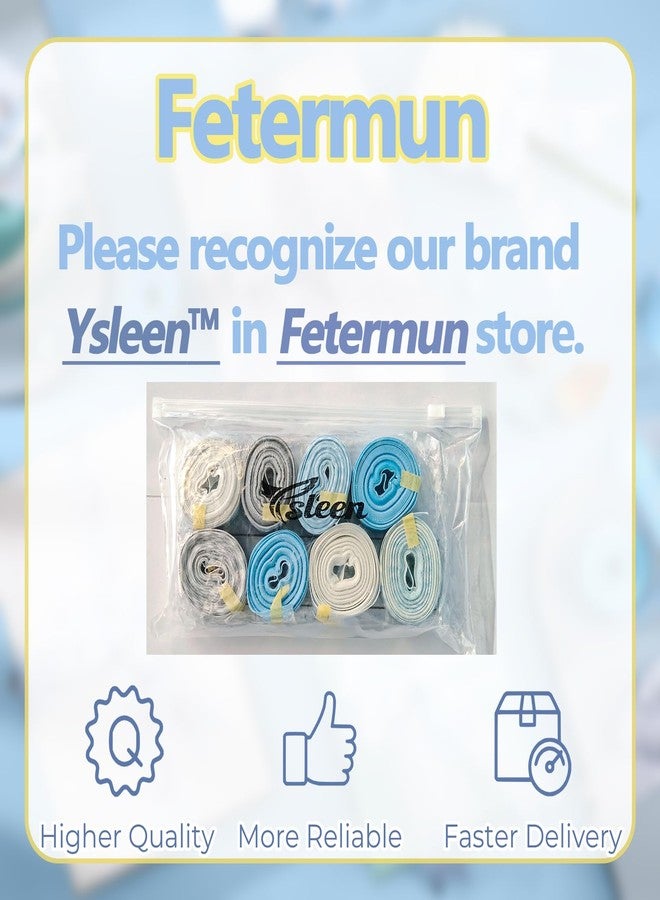 Ysleen شريط غروغرين على شكل فيل صغير، 8 لفات، مقاس 7/8 بوصة، شريط حرفي لحفلات استقبال المولود، شريط مطبوع عليه طبعة قدم، مناسب لتغليف الهدايا، حفلة الكشف عن جنس المولود، تزيين كعكة الحفاضات، 40 ياردة إجمالاً (أزرق) - Image 2