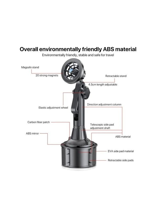Yesido Yesido C200 Magsafe Magnetic Adjustable Car Cup Holder Using Phone Bracket  - Image 3