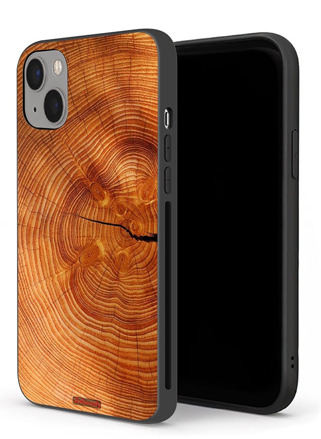 Tolwak Apple iPhone 13 Protective Case Crack Wood - Image 1