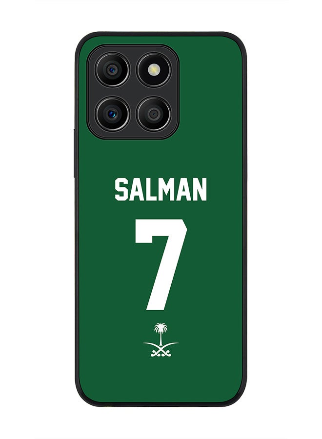 Stylizedd Rugged Black Edge Case for Honor X8b, Slim fit Case Thin Cover -  Football Team - Saudi Arabia, Player Name - Salman - Image 1