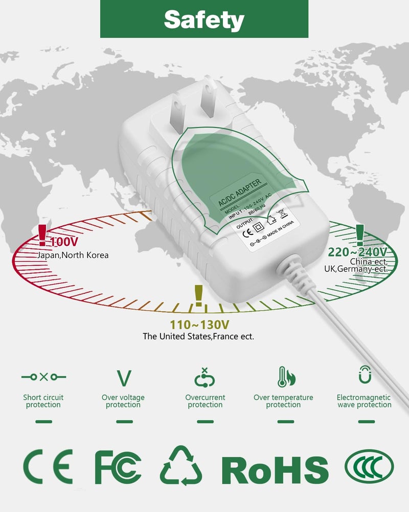 JOVNO 15V Charger Compatible with Vacuum Cleaner 90627870 Dusbuster Handheld Vacuum Cleaners S003AQU1500015 HHVI315JO42 HFVB315J22 HHVI320JR02 90629039, Replacement Power Supply Cord 6FT - Image 5
