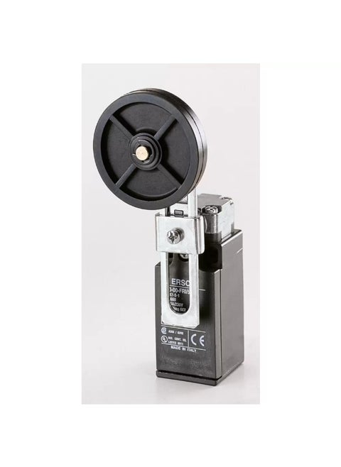 Bremas Limit Switch 6A 250V with Adjustable Lever with Ø50mm. Rubber Wheel for Industrial Automation
