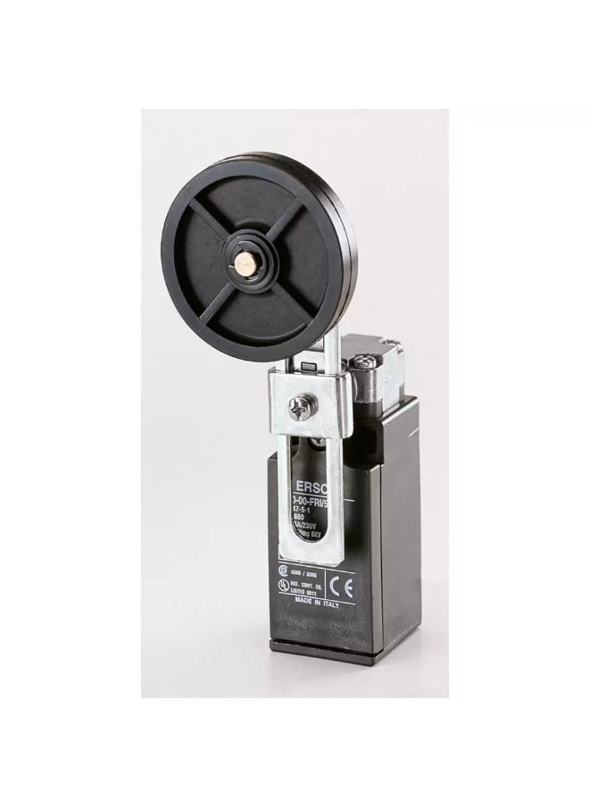 BREMAS Bremas Limit Switch 6A 250V with Adjustable Lever with Ø50mm. Rubber Wheel for Industrial Automation 
