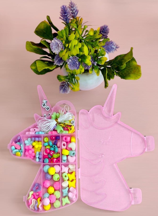 TERA13 ABS Unicorn Beads for Kids Crafts, Children's Jewellery Making Kit, DIY Bracelets Necklace Hairband and Rings Craft Kits for 4-12 Years Old Little Girls, Birthday Return gifts For Kids (2 PCS) - Image 4