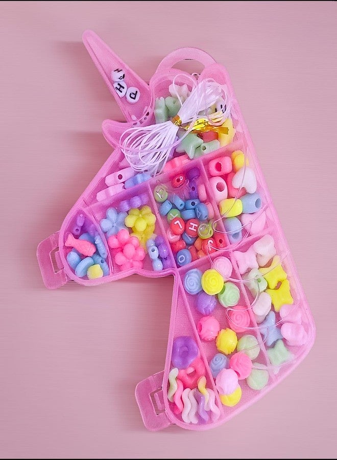 TERA13 ABS Unicorn Beads for Kids Crafts, Children's Jewellery Making Kit, DIY Bracelets Necklace Hairband and Rings Craft Kits for 4-12 Years Old Little Girls, Birthday Return gifts For Kids (2 PCS) - Image 3