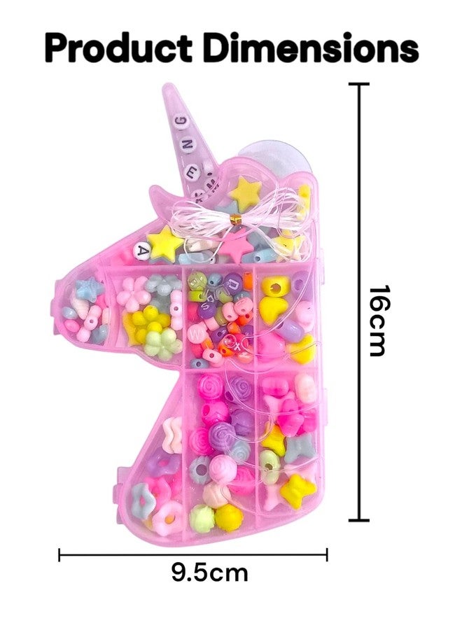 TERA13 ABS Unicorn Beads for Kids Crafts, Children's Jewellery Making Kit, DIY Bracelets Necklace Hairband and Rings Craft Kits for 4-12 Years Old Little Girls, Birthday Return gifts For Kids (2 PCS) - Image 2