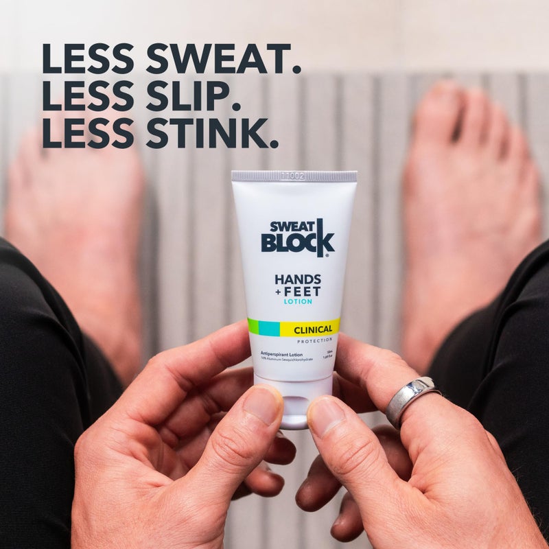Sweatblock لوسيون سويت بلوك لمضاد التعرق لليدين والقدمين | قوة سريرية للرجال والنساء | مساعدة في فرط التعرق لوقف التعرق المفرط (عبوتان)  - Image 5