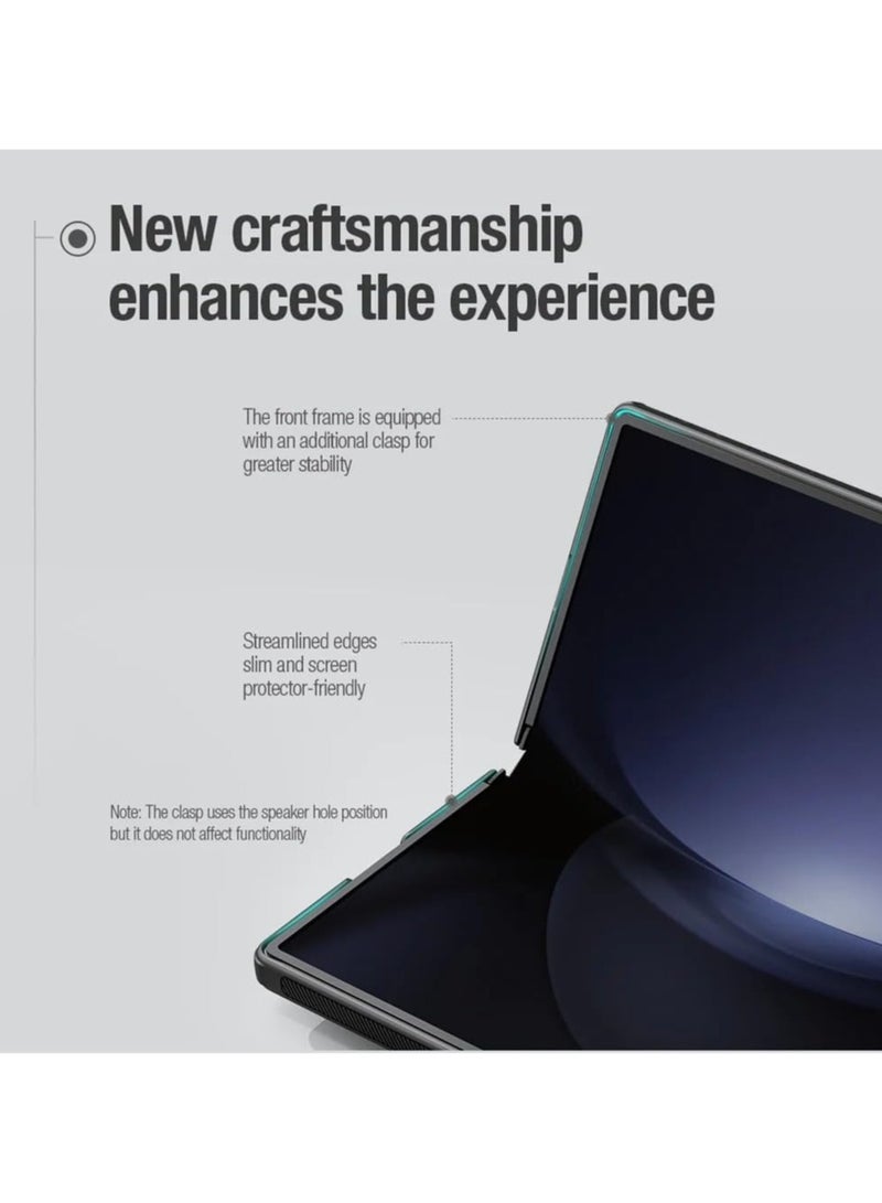 general Case Compatible with Samsung Galaxy Z Fold 6 5G, Frosted Shield Slim Fit Matte Hard PC Back Shell Soft TPU Frame Camera Protection Shockproof Folding Cover - Image 3