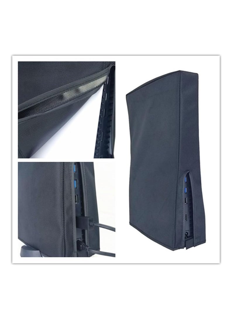 XICEN Vertical Dust Cover for ps5 Slim Digital Edition(The New Smaller Design), Nylon Dust Proof Protector Waterproof Cover Sleeve for ps5 Slim Console (Black)  - Image 2