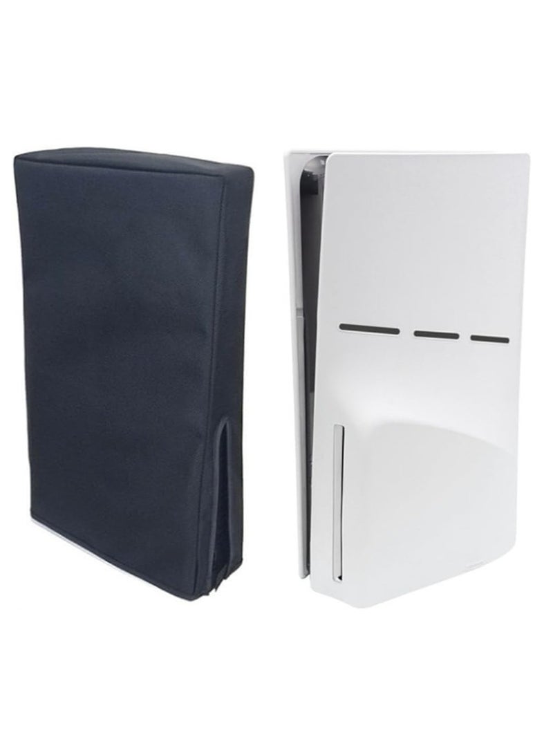 XICEN Vertical Dust Cover for ps5 Slim Digital Edition(The New Smaller Design), Nylon Dust Proof Protector Waterproof Cover Sleeve for ps5 Slim Console (Black)  - Image 1
