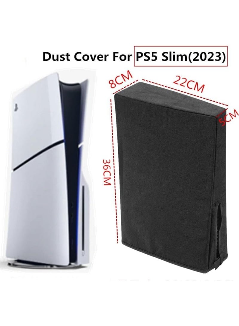 XICEN Vertical Dust Cover for ps5 Slim Digital Edition(The New Smaller Design), Nylon Dust Proof Protector Waterproof Cover Sleeve for ps5 Slim Console (Black)  - Image 3