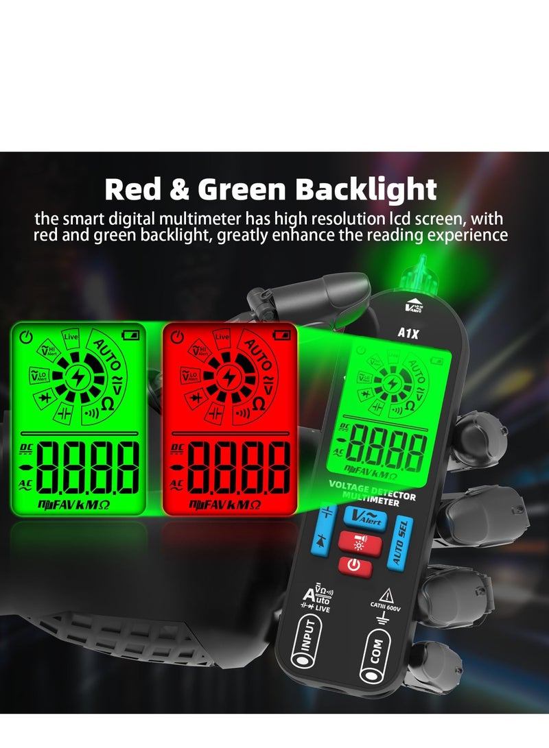 KASTWAVE Smart Digital Multimeter, Rechargeable Voltmeter, Capacitance Diode Current Resistance Continuity Frequency AC DC Voltage Tester - Image 2