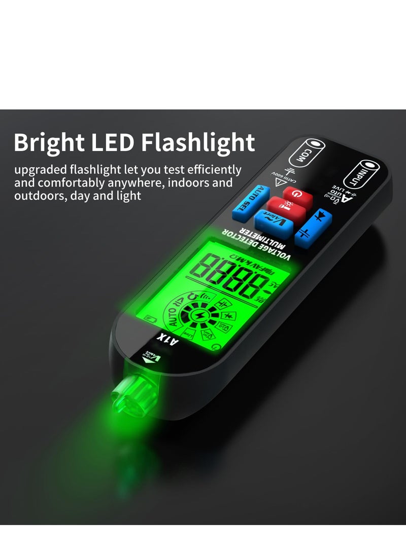 KASTWAVE Smart Digital Multimeter, Rechargeable Voltmeter, Capacitance Diode Current Resistance Continuity Frequency AC DC Voltage Tester - Image 3